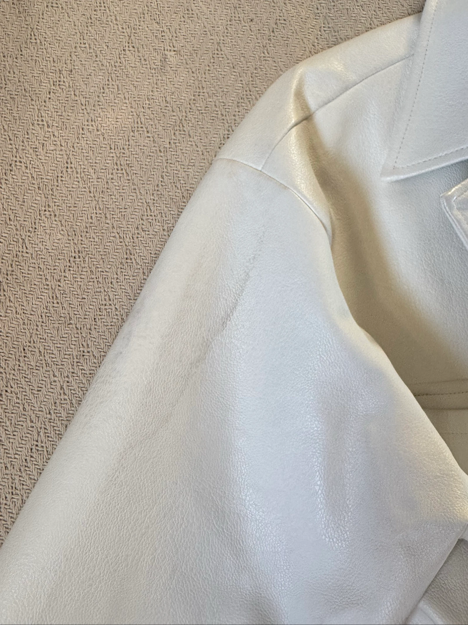 Magnificent white faux leather jacket – photo 2